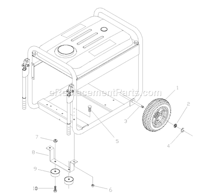 Page D Diagram and Parts List for 030244-2  Briggs and Stratton Generator